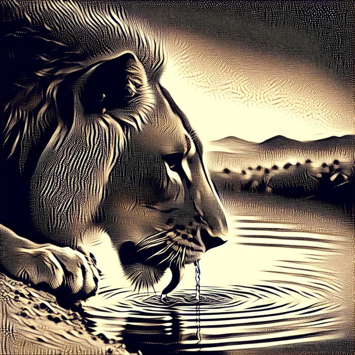 Engadi - An Enigmatic Lion at an Oasis | Impactful Visual