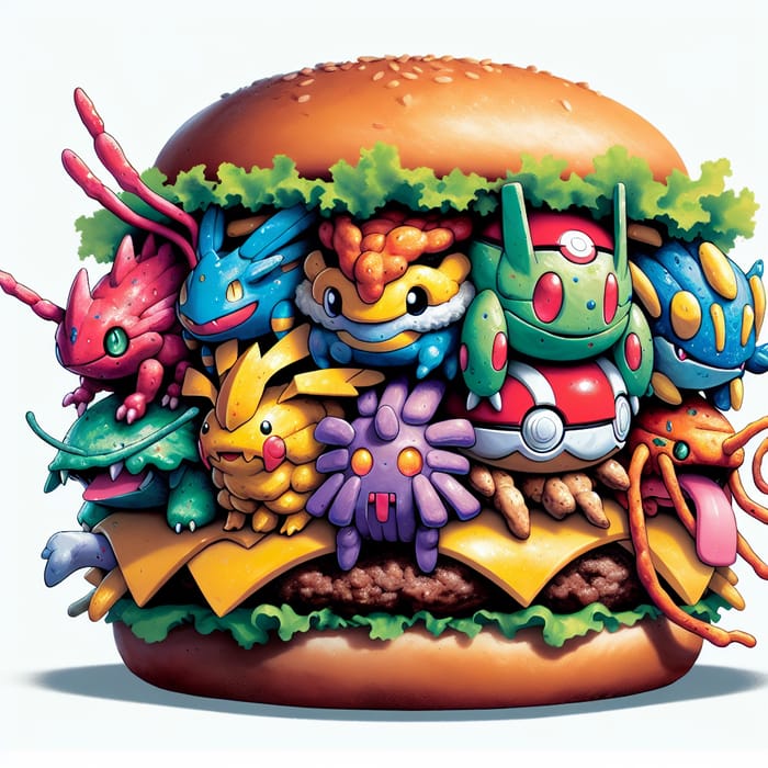 Burger Pokémon Varieties: Creative Creature Designs