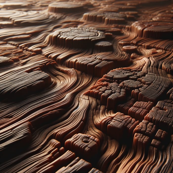 Warm Brown Wooden Table Surface | Detailed Grain Patterns