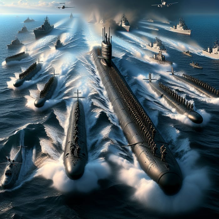 Epic Naval Battle: Submarines and Marines Clash on the High Seas