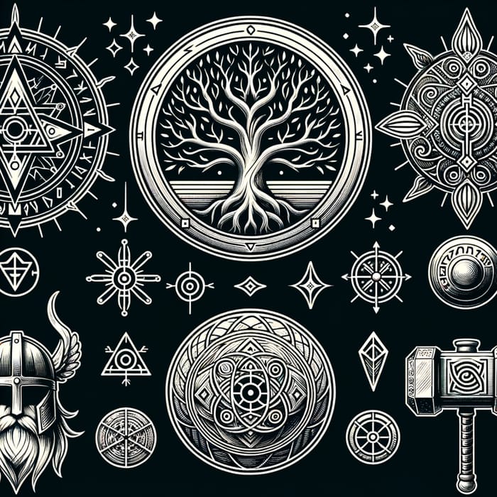 Norse Mythology Tattoo Symbols - Designs for Guidance & Protection