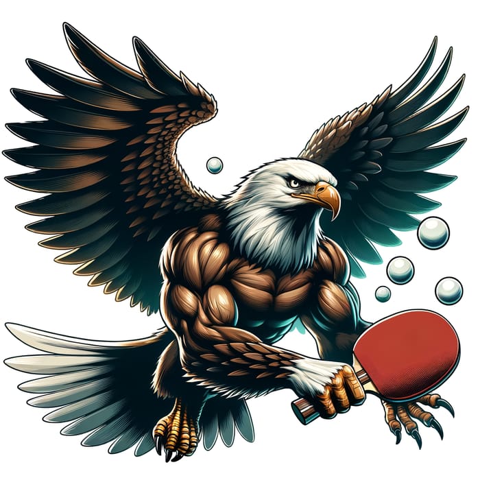 Majestic Eagle Swinging Ping Pong Paddle | Precision in Flight