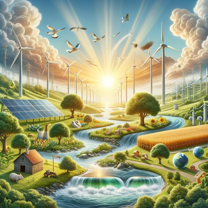 Renewable Resources: A Harmonious Coexistence of Nature and Technology