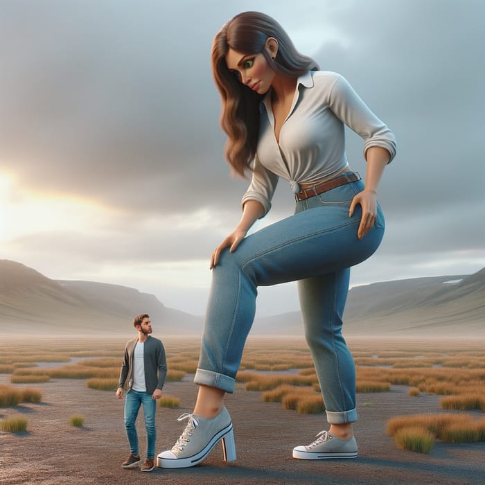 Giant Woman Crushing Me with Realistic Foot | Powerful Visual Illusion