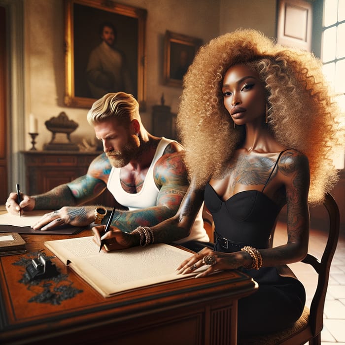 Elegant African American Couple in Opulent Italian Villa | Creative Energy & Artistic Synergy