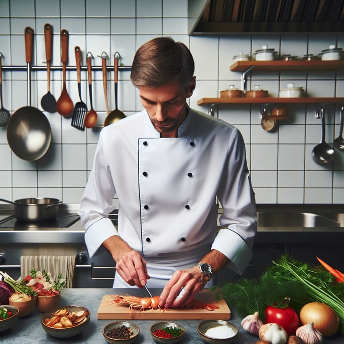 Crimean Chef Preparing Signature Dish | Fresh Ingredients & Rich ...