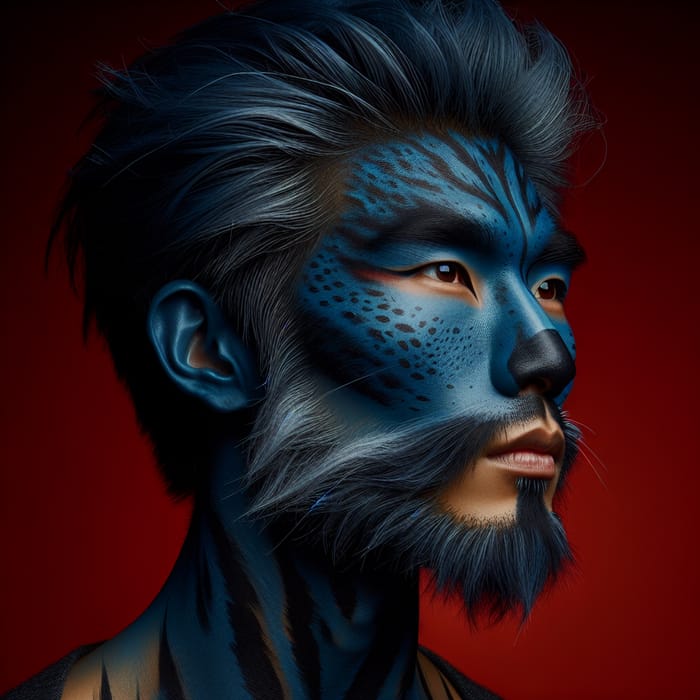 Asia Alpha Realistic Lion Warrior Chief Portrait | Tribal Panther Makeup