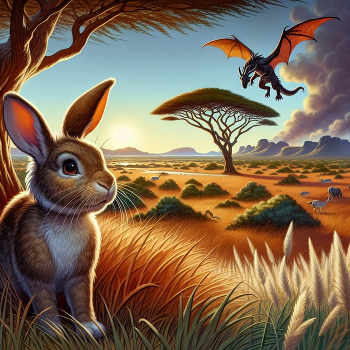 Rabbit Adventure in African Bushveld: Quest for the Fantasy Dragon