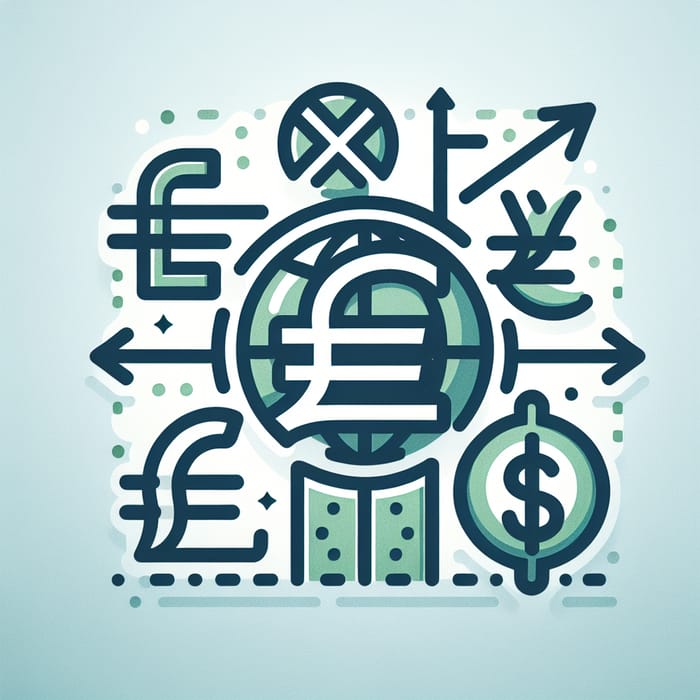 Forex Currency Exchange Icon Design | Global Rate Symbols
