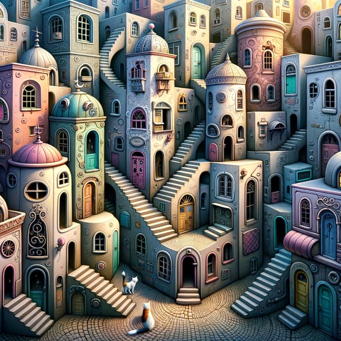 Urban Whimsical Labyrinth: Toran's Charming Streets