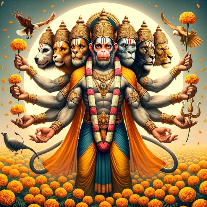 Panchmukhi Hanuman: Symbolism of Five Faces in Hindu Deity