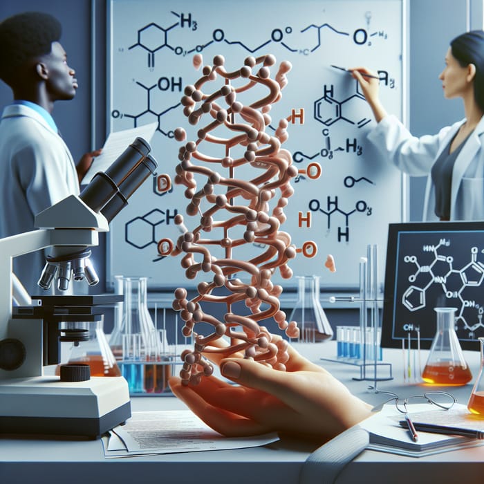 Protein Biochemistry Illustration: Exploring Molecular Structures