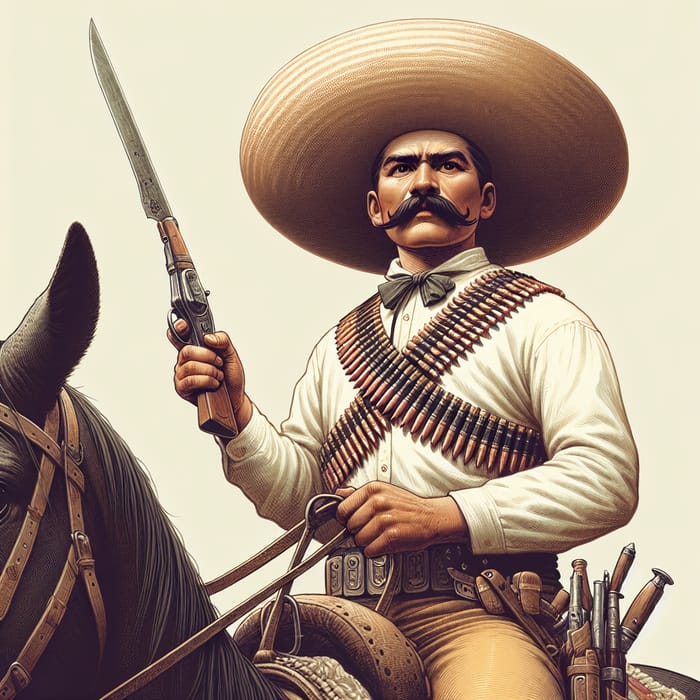 Emiliano Zapata - Mexican Revolutionary Leader on Horseback