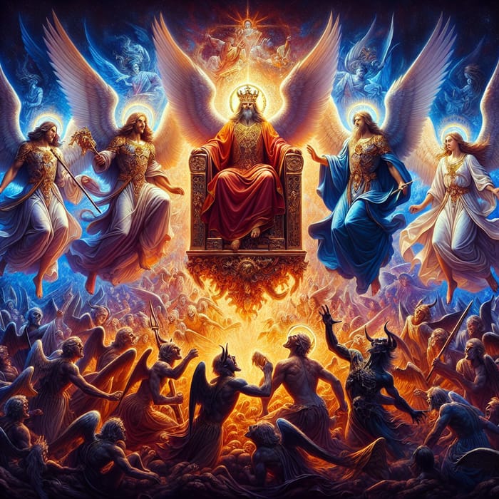 4 Archangels Defending God's Throne in Battle