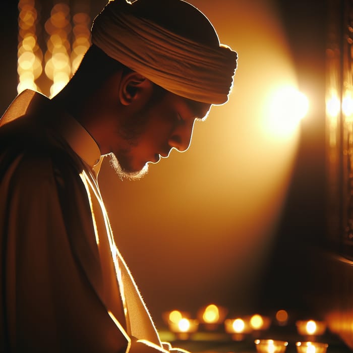 Islamic Night Prayer | Serene Devotion in Golden Hues