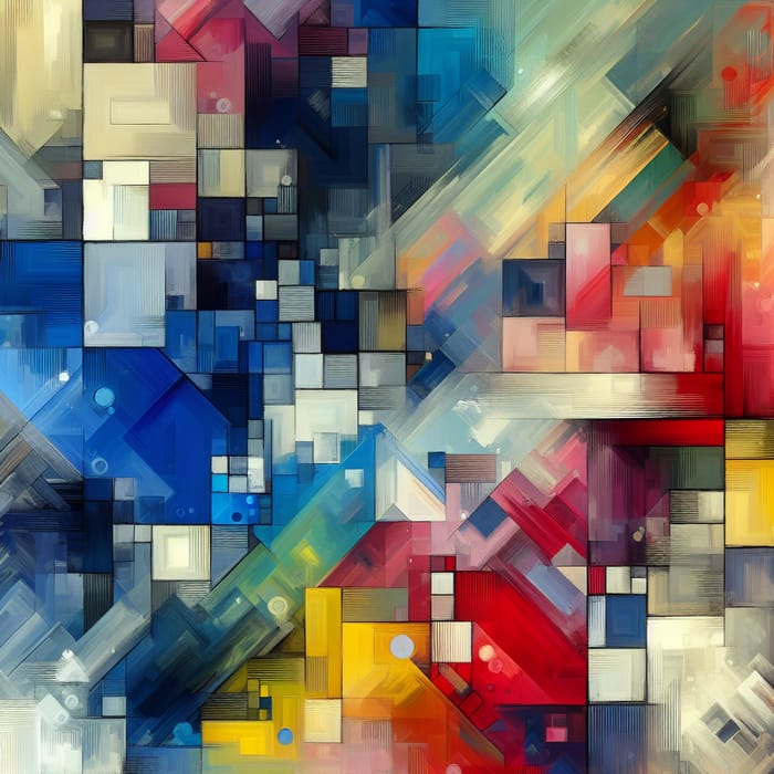 CERSA, Modern Abstract Art: Freestyle Geometric Shapes in Vibrant Colors