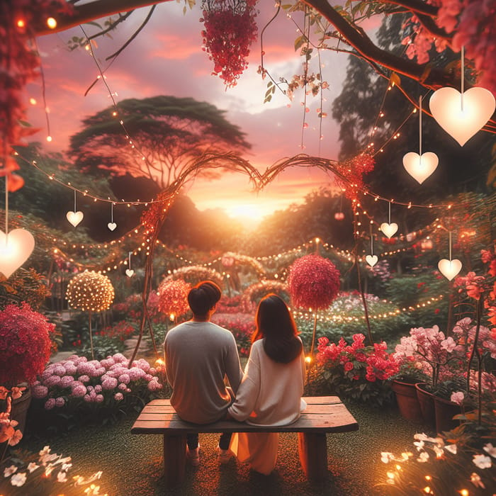 Stunning Love Images in a Romantic Garden