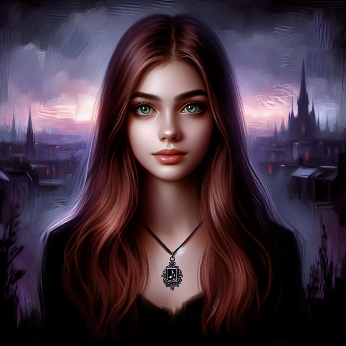 Dreamlike Digital Painting of a Seventeen-Year-Old Girl