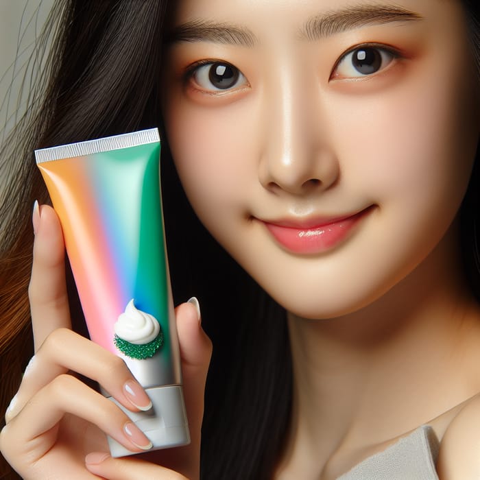 JWpro Face Foam in Girl Hand | Skincare Product