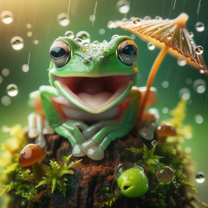 Green Frog Singing - Nature's Chorus Leader