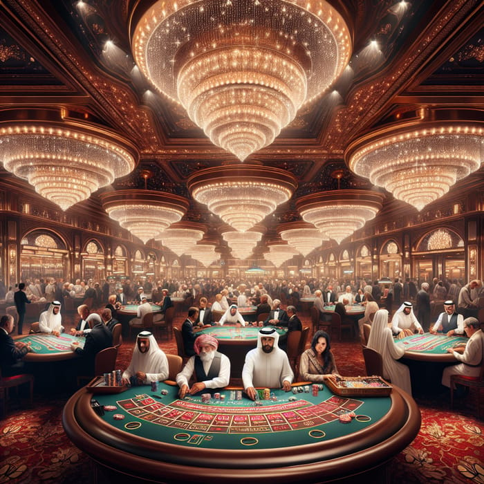 Extravagant Casino Scene Wallpaper | Captivating Casino Background