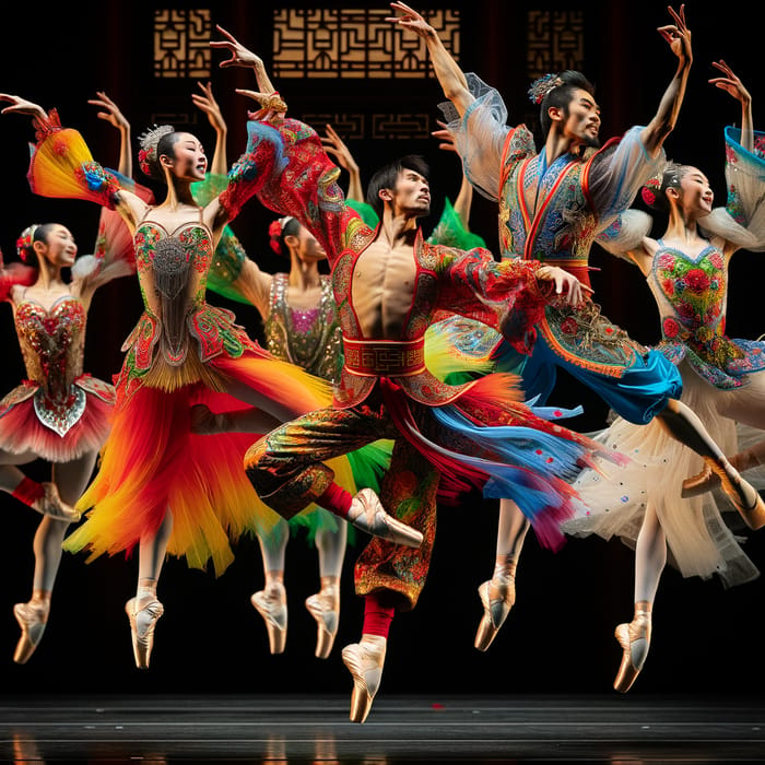 Cultural Fusion in Vibrant Chinese Ballet Performance | Fujifilm X-T4