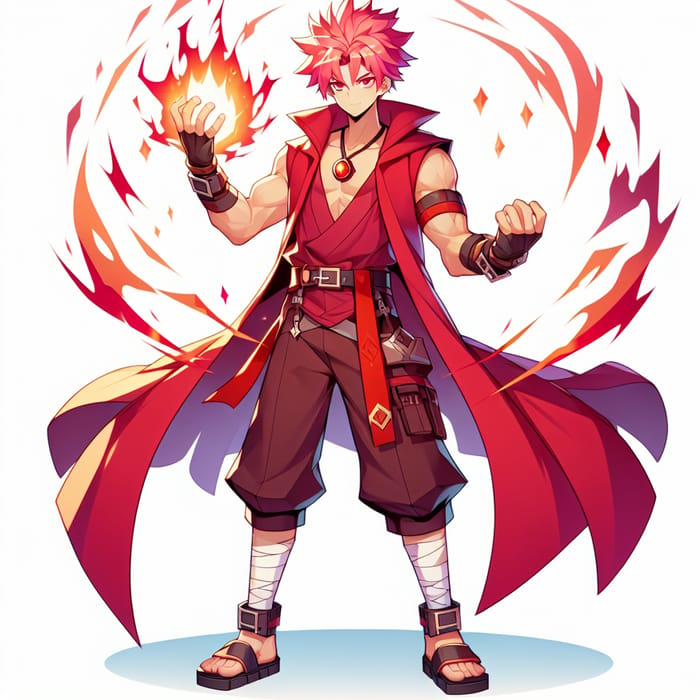 Natsu Dragneel: Powerful Anime Character with Fiery Aura