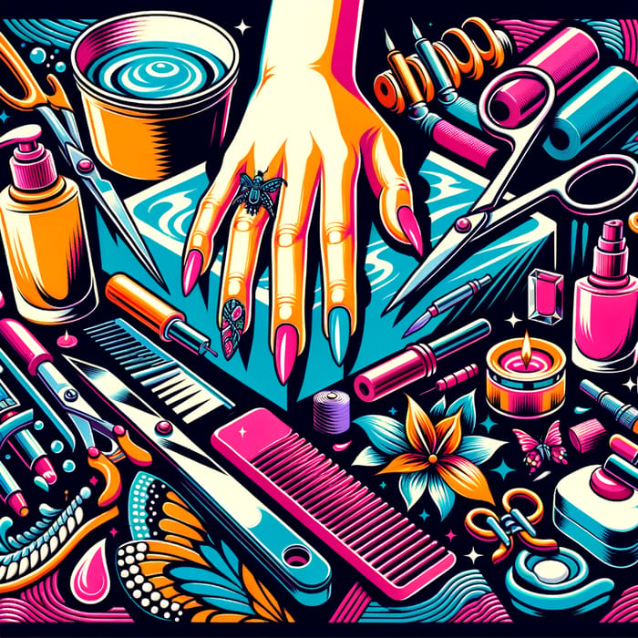 Kill Bill-Inspired Manicure & Pedicure Poster | Japanese Art