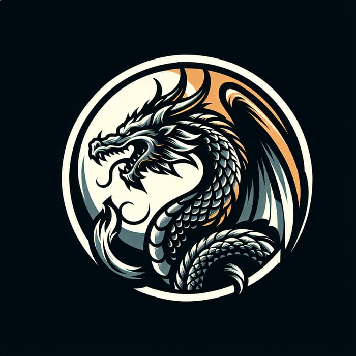 Intricately Designed Dragon Logo | Earth & Fire Elements