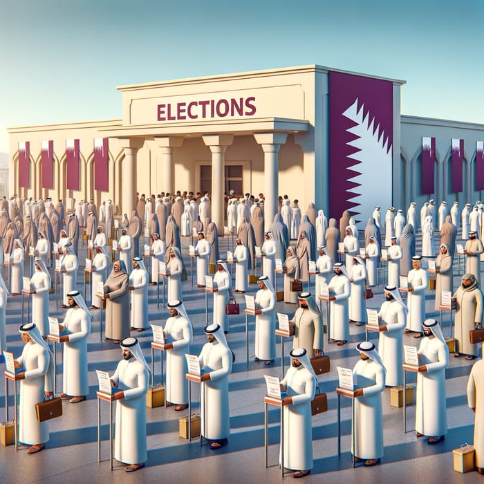 Qatar Elections: Diverse Voters in Action