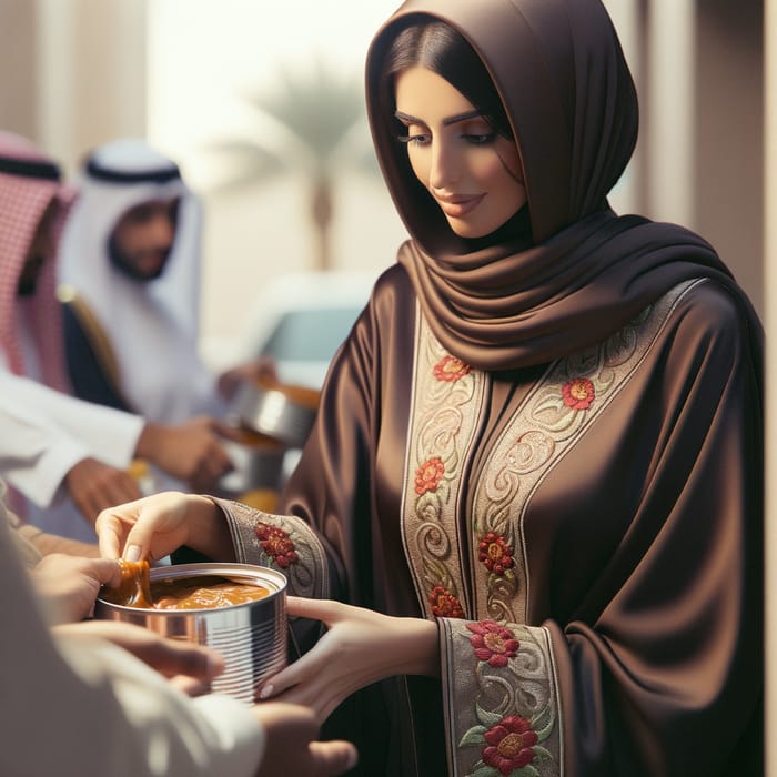 Qatari Woman Providing Aid to Needy | Generosity and Support