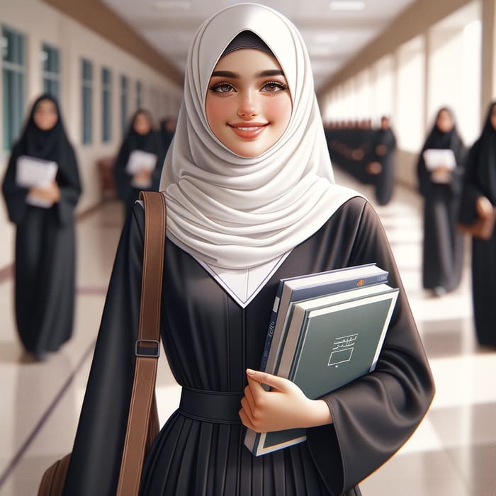 Qatari High School Student in Traditional Attire