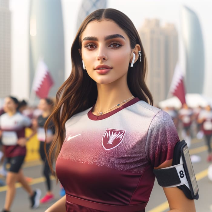Qatari Female Athlete in Sportswear