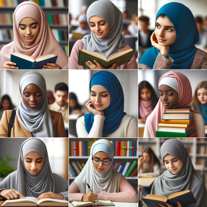Respectful & Beautiful Female Students Wearing Hijabs