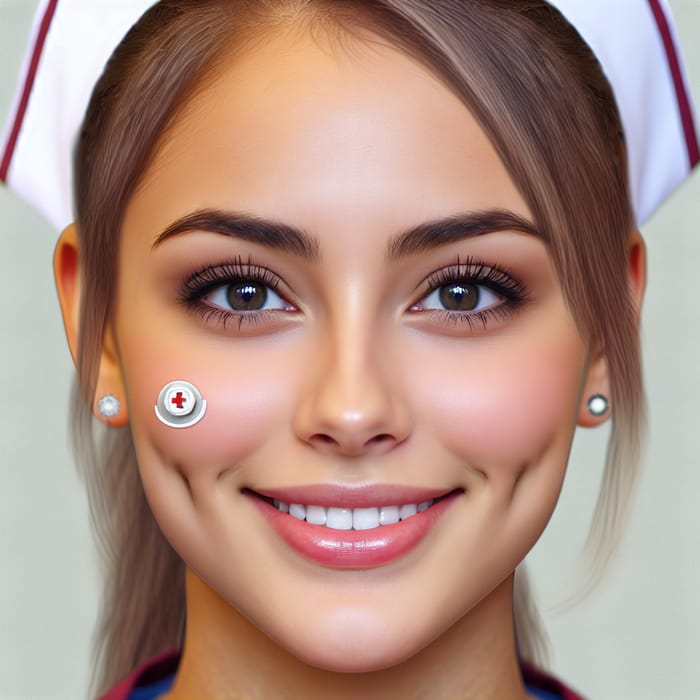 Captivating Caucasian Female Nursing Freshmen | Light Skin, Black Eyes, Dimples