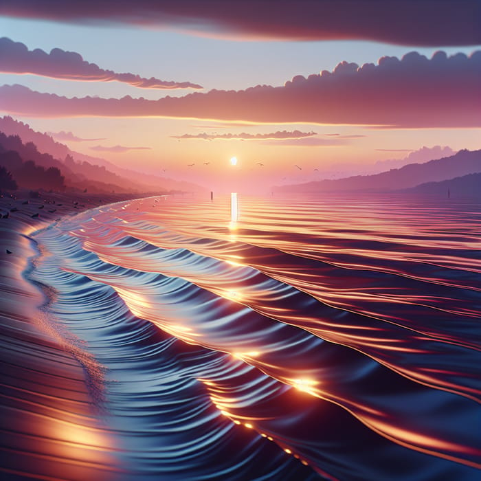 Stunning Sunset in a Tranquil Bay Animation