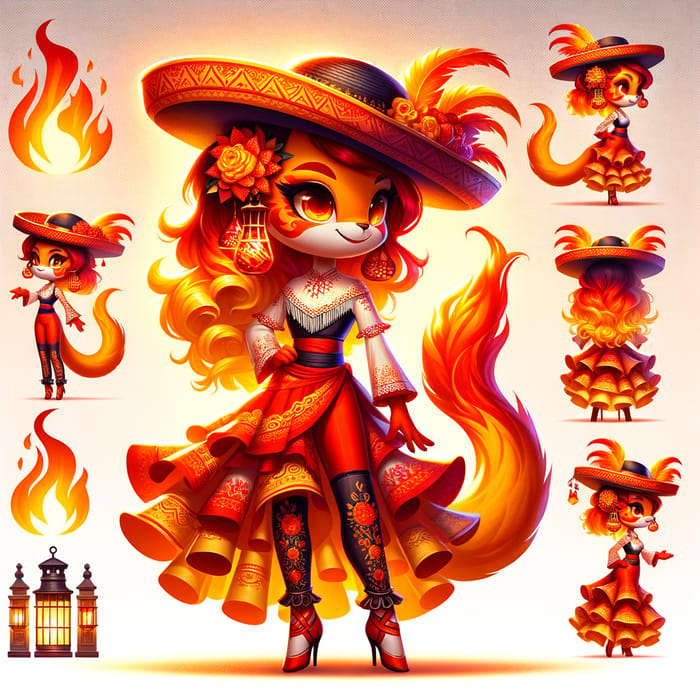Fiery Spanish Fire Type Pokemon - Original Design