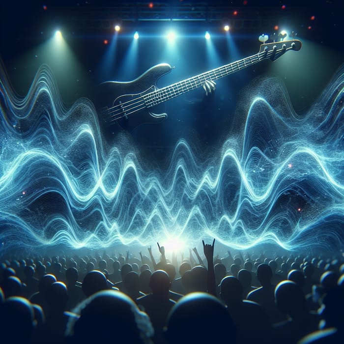 Experience the Bass Vibe at Live Music Performance, AI Art Generator