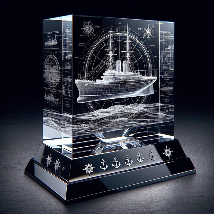 Ship Blueprint Trophy | Exquisite Naval Constructors Innovation