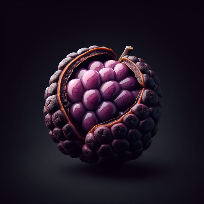 Ngole Fruit: Exotic Purple Fruit Close Up