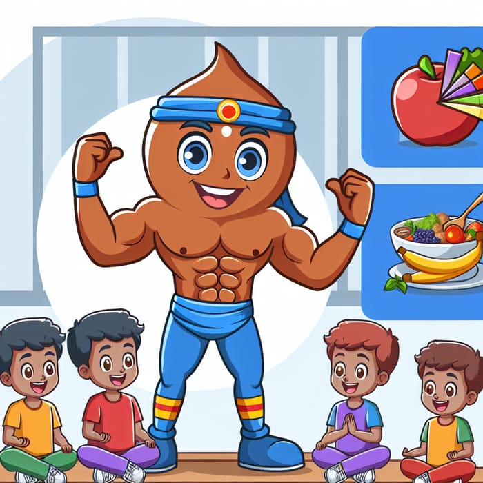 Friendly Yogi Mascot for School Kids