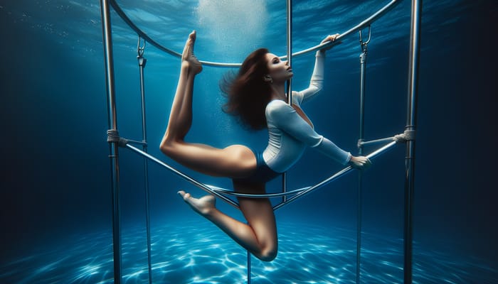 Circus Artist Darya Vintilova: Underwater Trapeze Performance