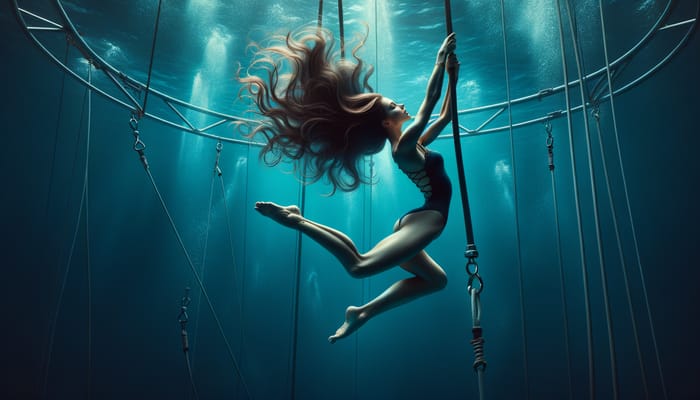 Underwater Circus Artist Darya Vintolova: Matrix Swing