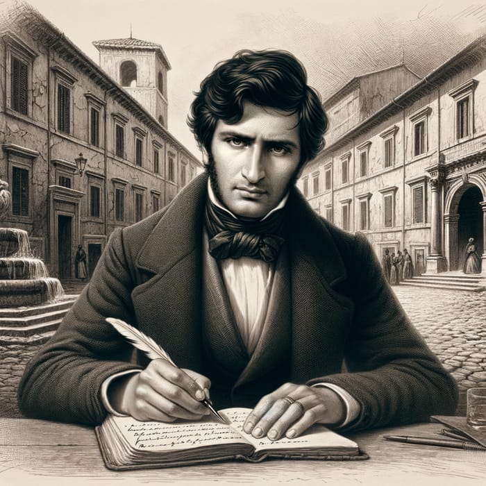 Nikolay Gogol in Rome 1836 - Portrait of Literary Figure