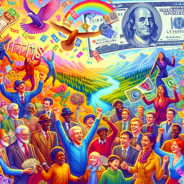 Capitalism & Collectivism Harmony | Vibrant Multicultural Scene
