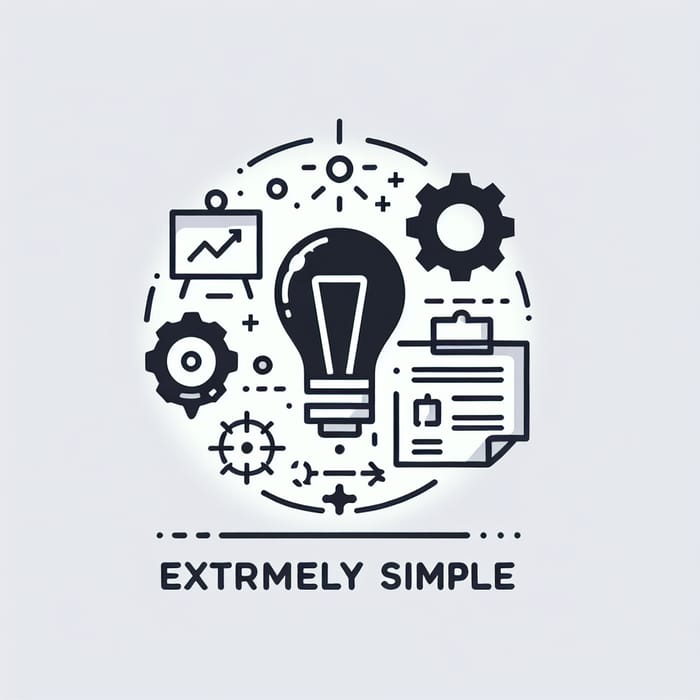 Simple Product Development Icon: Creativity & Blueprint