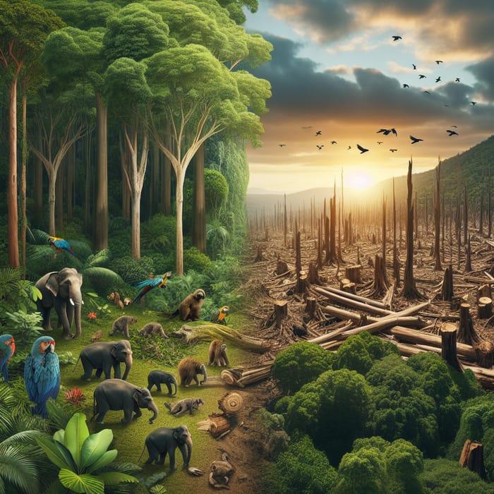 Impact of Deforestation on Biodiversity: a Visual Story