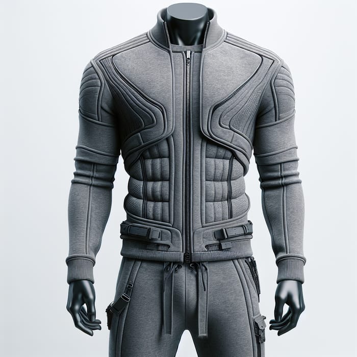 Stylish Gray Home Clothes with Biker Elements