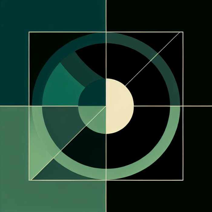 Minimalistic Colorful Background Design | Harmonious Green and Black Scheme