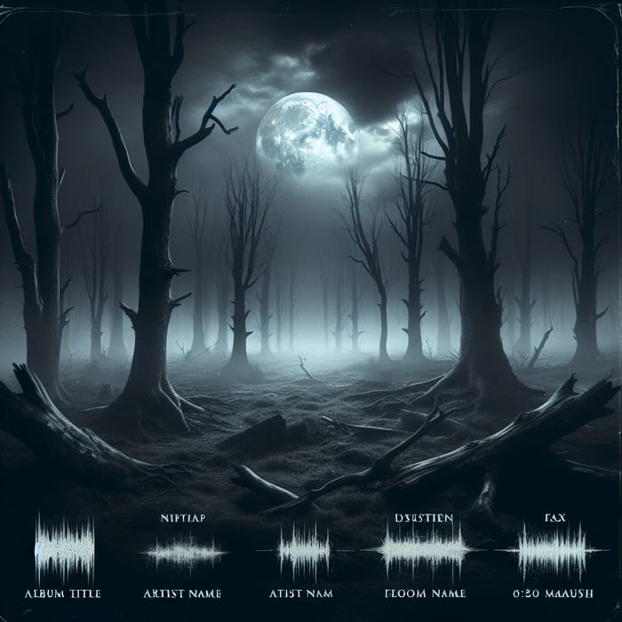 Dark & Haunting Forest Album Art | Eerie Design